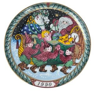 Vintage 1990 Hans Henrick Hansen Santa Claus Collection Plate Festive Holidays